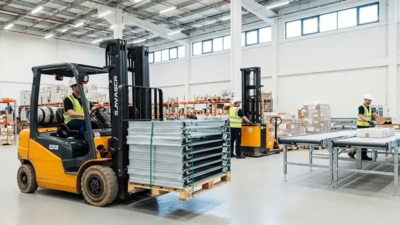 Warehouse pick-orders area.