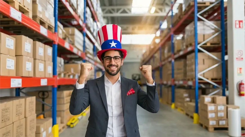 Pallet Rack Financing (warehouse manager celebrates tax savings) in Hawthorne, CA