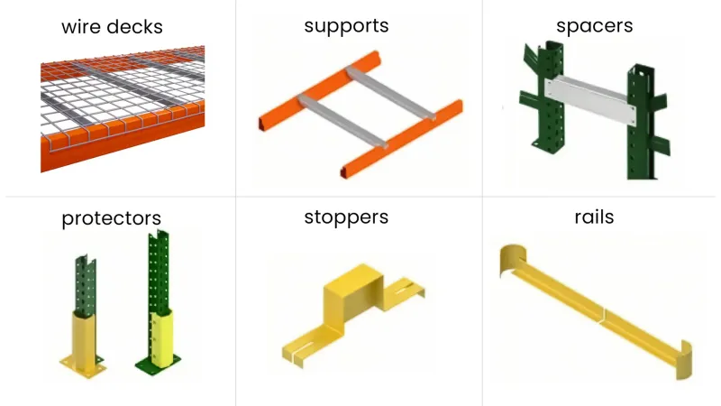 Pallet Racking Accessories (pallet rack accessories assorted items) hero view in Vernon, CA
