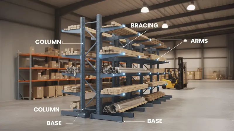Cantilever Racks (diagram) in Leander, TX