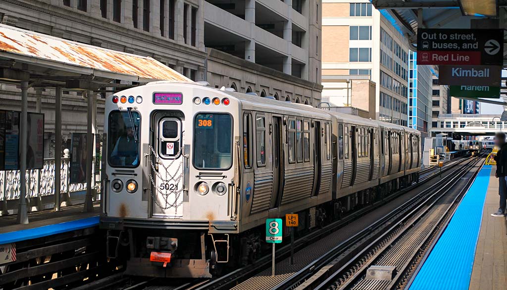 chicago illinois "l" train