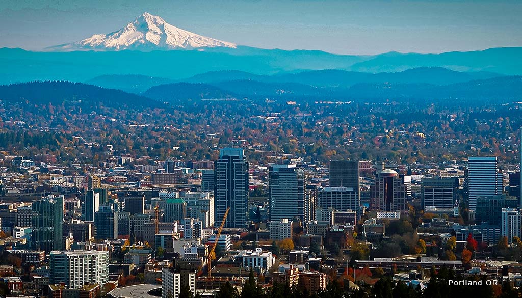 portland or skyline view