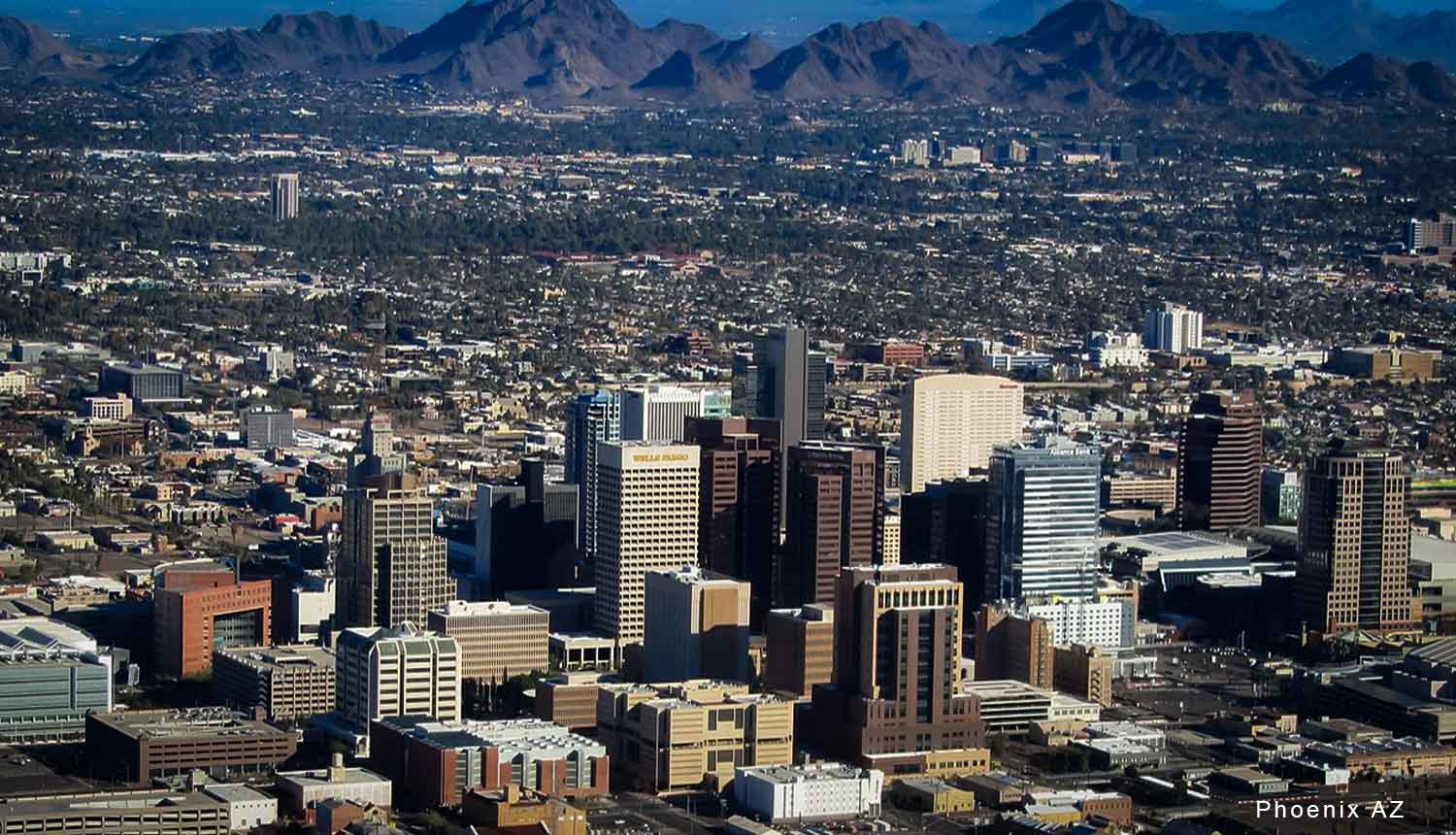 phoenix az aerial view